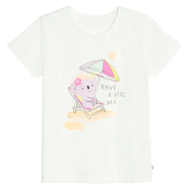 Cool Club, T-shirt dziewczęcy, biały