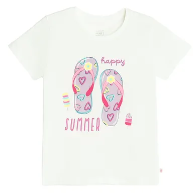 Cool Club, T-shirt dziewczęcy, biały