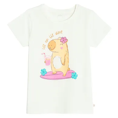 Cool Club, T-shirt dziewczęcy, biały