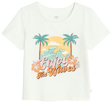 Cool Club, T-shirt dziewczęcy, biały