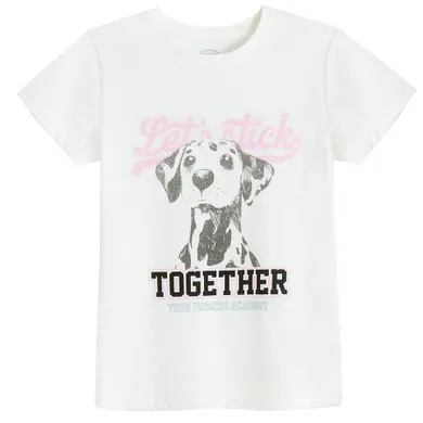 Cool Club, T-shirt dziewczęcy, biały