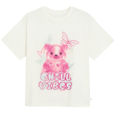 Cool Club, T-shirt dziewczęcy, biały