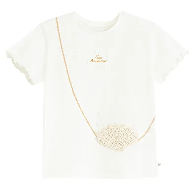 Cool Club, T-shirt dziewczęcy, biały