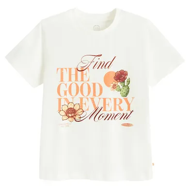 Cool Club, T-shirt dziewczęcy, biały