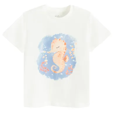 Cool Club, T-shirt dziewczęcy, biały