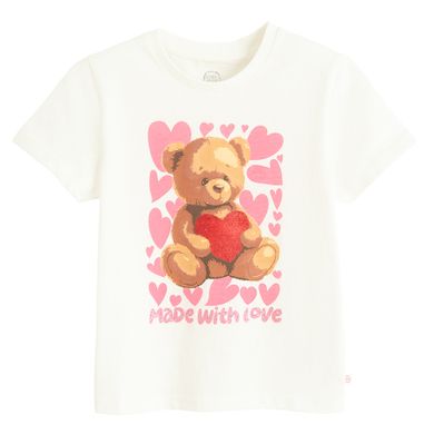 Cool Club, T-shirt dziewczęcy, biały