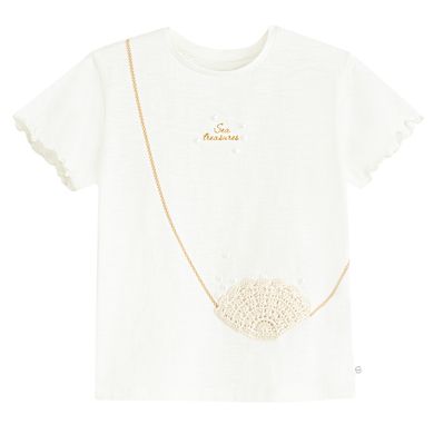 Cool Club, T-shirt dziewczęcy, biały