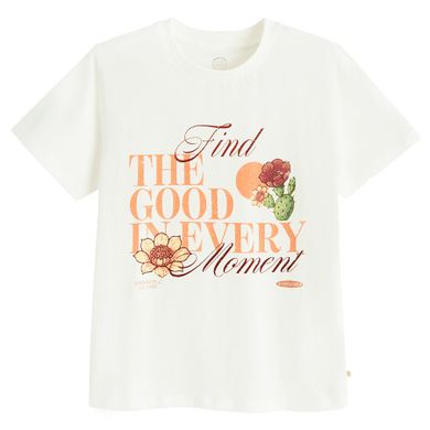 Cool Club, T-shirt dziewczęcy, biały