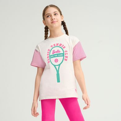 Cool Club, T-shirt dziewczęcy, biały, Barbie