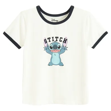 Cool Club, T-shirt dziewczęcy, biały, Lilo i Stitch