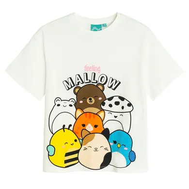 Cool Club, T-shirt dziewczęcy, biały, Squishmallows