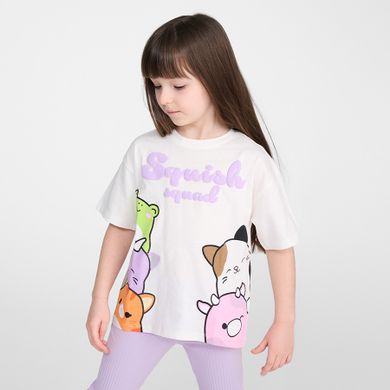 Cool Club, T-shirt dziewczęcy, biały, Squishmallows