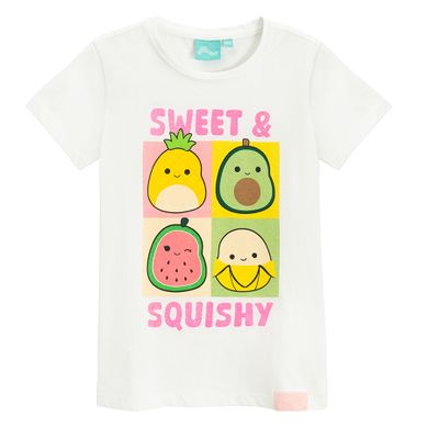 Cool Club, T-shirt dziewczęcy, biały, Squishmallows