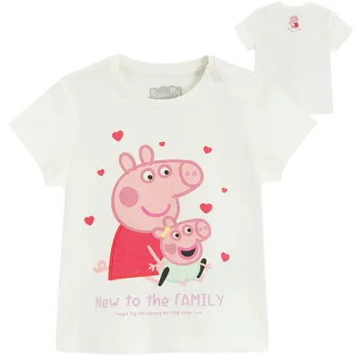 Cool Club, T-shirt dziewczęcy, biały, Świnka Peppa