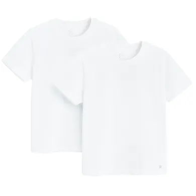 Cool Club, T-shirt dziewczęcy, biały, zestaw, 2 szt.