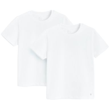 Cool Club, T-shirt dziewczęcy, biały, zestaw, 2 szt.