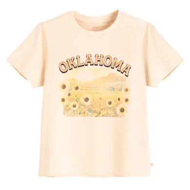 Cool Club, T-shirt dziewczęcy, brzoskwiniowy