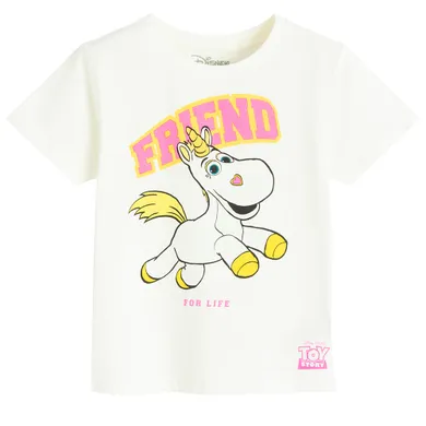Cool Club, T-shirt dziewczęcy, ecru, Toy Story
