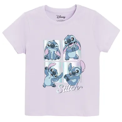 Cool Club, T-shirt dziewczęcy, fioletowy, Lilo i Stitch