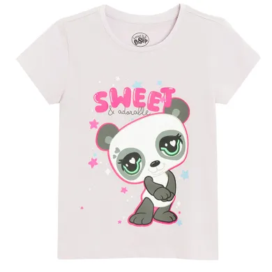 Cool Club, T-shirt dziewczęcy, fioletowy, Littlest Pet Shop