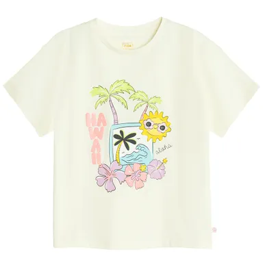 Cool Club, T-shirt dziewczęcy, jasnożółty