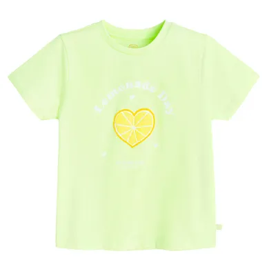 Cool Club, T-shirt dziewczęcy, limonkowy