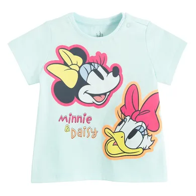 Cool Club, T-shirt dziewczęcy, miętowy, Myszka Minnie