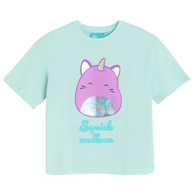 Cool Club, T-shirt dziewczęcy, miętowy, Squishmallows