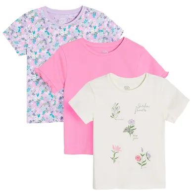 Cool Club, T-shirt dziewczęcy, mix, zestaw, 3 szt.