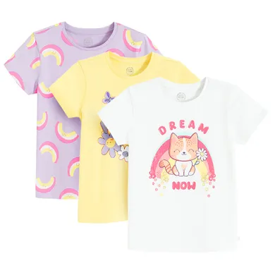 Cool Club, T-shirt dziewczęcy, mix, zestaw, 3 szt.