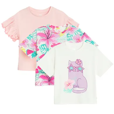 Cool Club, T-shirt dziewczęcy, mix, zestaw, 3 szt.