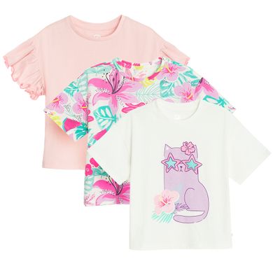 Cool Club, T-shirt dziewczęcy, mix, zestaw, 3 szt.