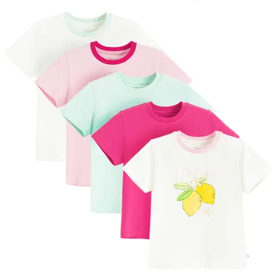 Cool Club, T-shirt dziewczęcy, mix, zestaw, 5 szt.