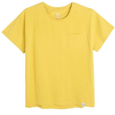 Cool Club, T-shirt dziewczęcy, musztardowy