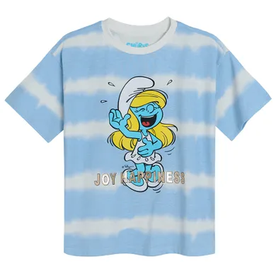Cool Club, T-shirt dziewczęcy, niebieski, Smerfy