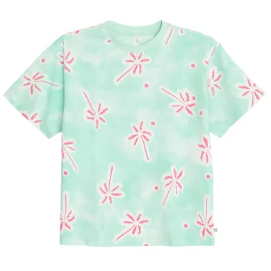 Cool Club, T-shirt dziewczęcy, oversize, niebieski