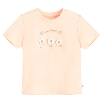 Cool Club, T-shirt dziewczęcy, pomarańczowy