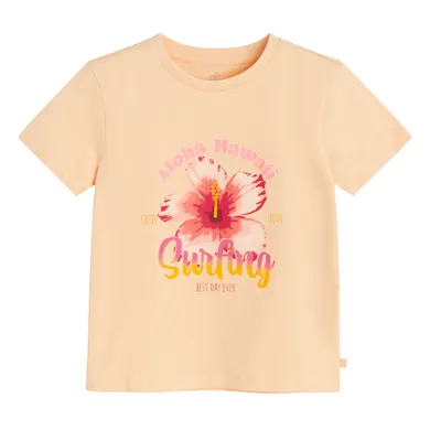 Cool Club, T-shirt dziewczęcy, pomarańczowy