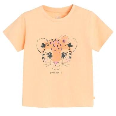 Cool Club, T-shirt dziewczęcy, pomarańczowy