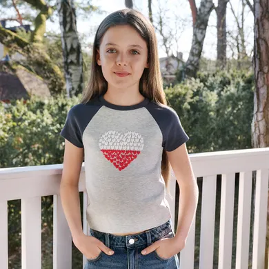 Cool Club, T-shirt dziewczęcy, prążkowany, mix