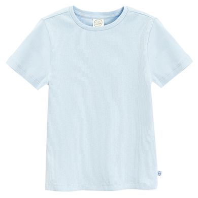 Cool Club, T-shirt dziewczęcy, prążkowany, niebieski