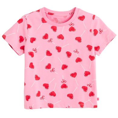 Cool Club, T-shirt dziewczęcy, różowy