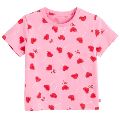 Cool Club, T-shirt dziewczęcy, różowy