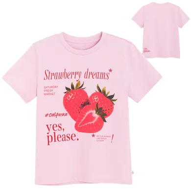 Cool Club, T-shirt dziewczęcy, różowy