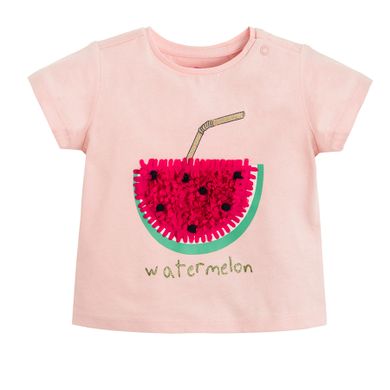 Cool Club, T-shirt dziewczęcy, różowy, arbuz