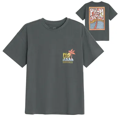 Cool Club, T-shirt dziewczęcy, szary