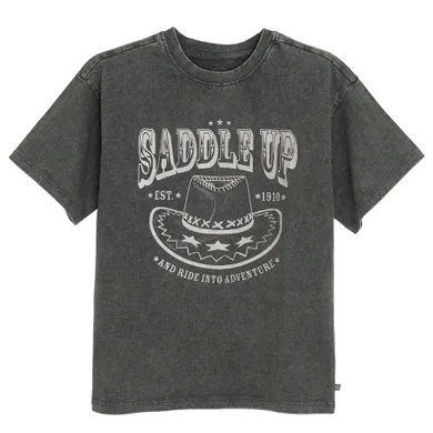 Cool Club, T-shirt dziewczęcy, szary