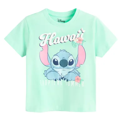 Cool Club, T-shirt dziewczęcy, turkusowy, Lilo i Stitch