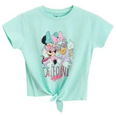 Cool Club, T-shirt dziewczęcy, turkusowy, Myszka Minnie
