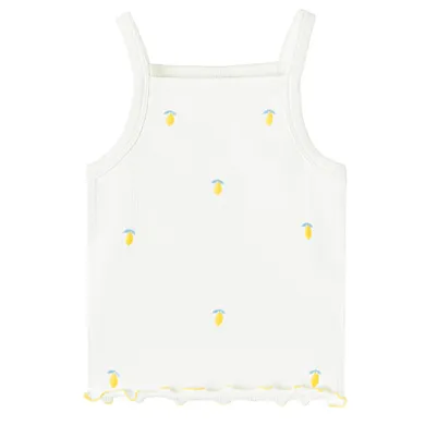 Cool Club, Top dziewczęcy, prążkowany, biały